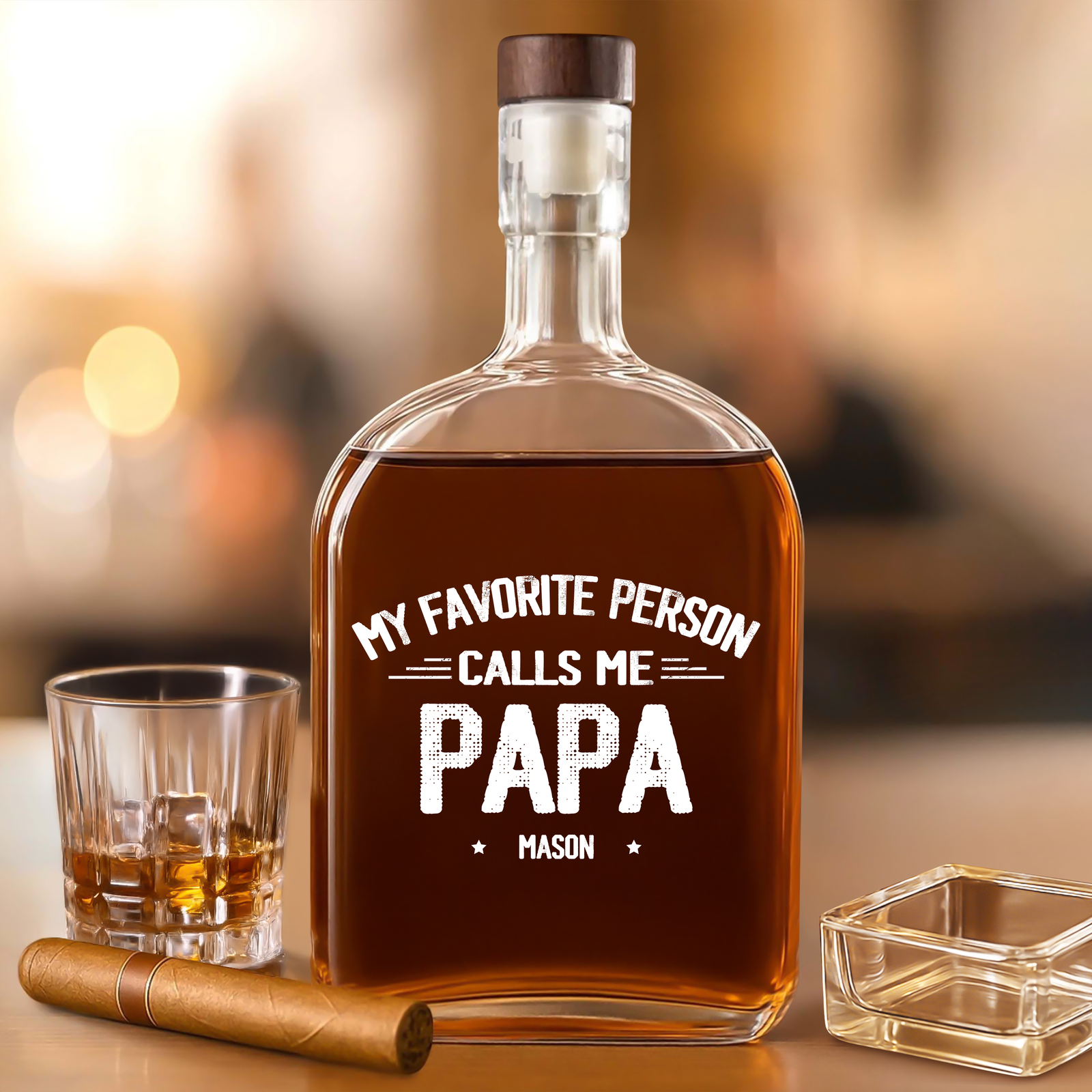 Personalized My Favorite People Call Me Daddy Vintage Style Whiskey Bottle Gift For Dad, Grandpa HO82 894460