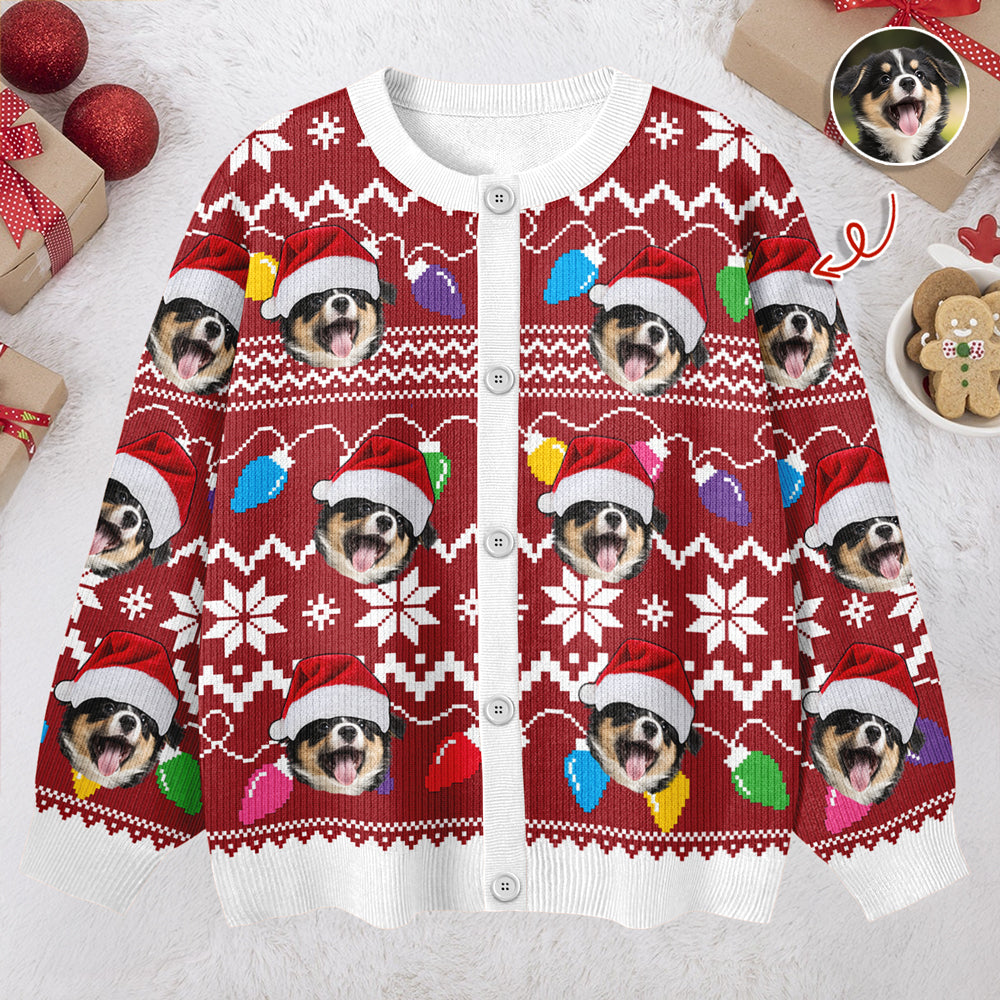 Custom Funny Photo Xmas Leds Cardigan Gift For Dog Lover HO82 900264