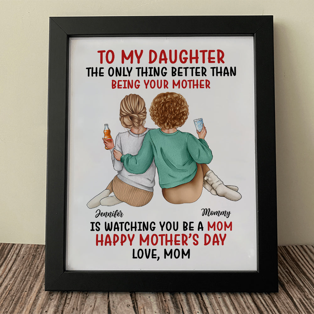 Custom Photo To My Daughter Happy Mother's Day Personalized Picture Frame CH07 895750