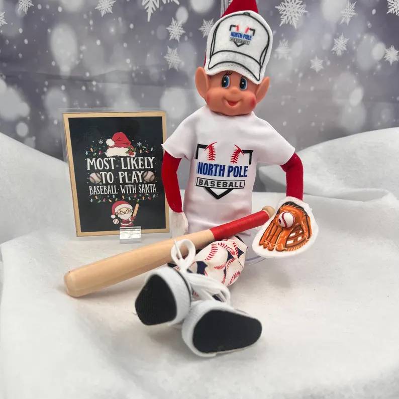 Elf Baseball Set, Christmas Elf Accessory HO82 904072