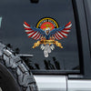Custom Name USA Bald Eagle with Flag Sign Independence Day Car Window Decal Sticker LM32 897897