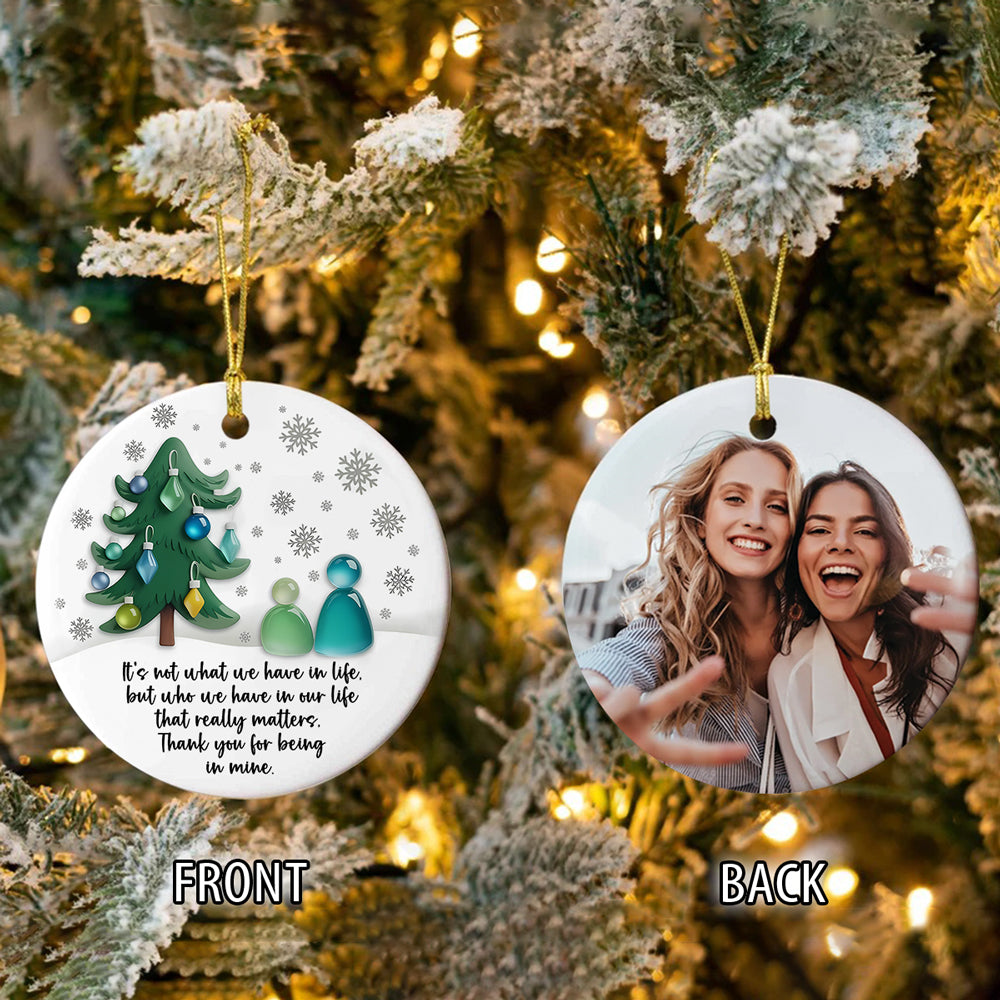 Custom Photo Meaningful Friendship Sea Besties Ceramic Ornament HO82 900220