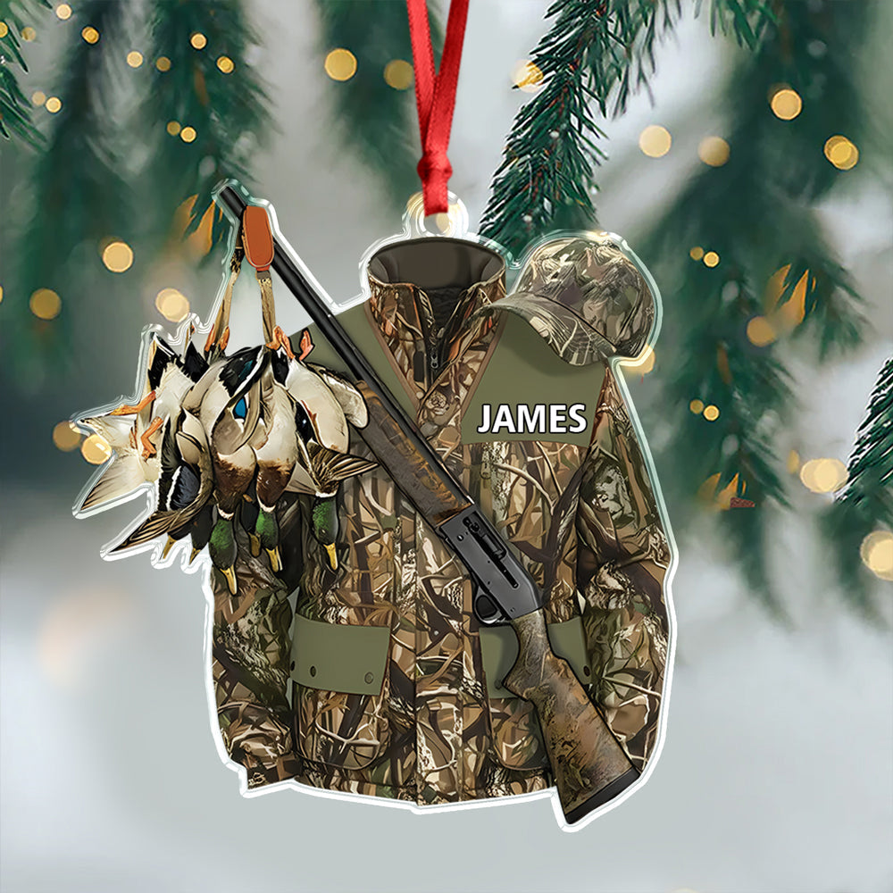 Custom Name Personalized Hunting Duck Acrylic Ornament Christmas Gifts For Duck Hunting Lovers HA75 898268
