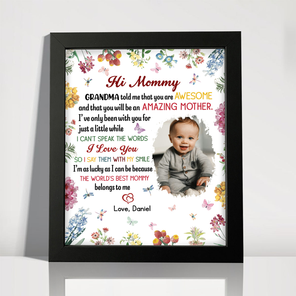 Custom Kid Photo Grandma Told Me That You Are Awesome Picture Frame HA75 891990