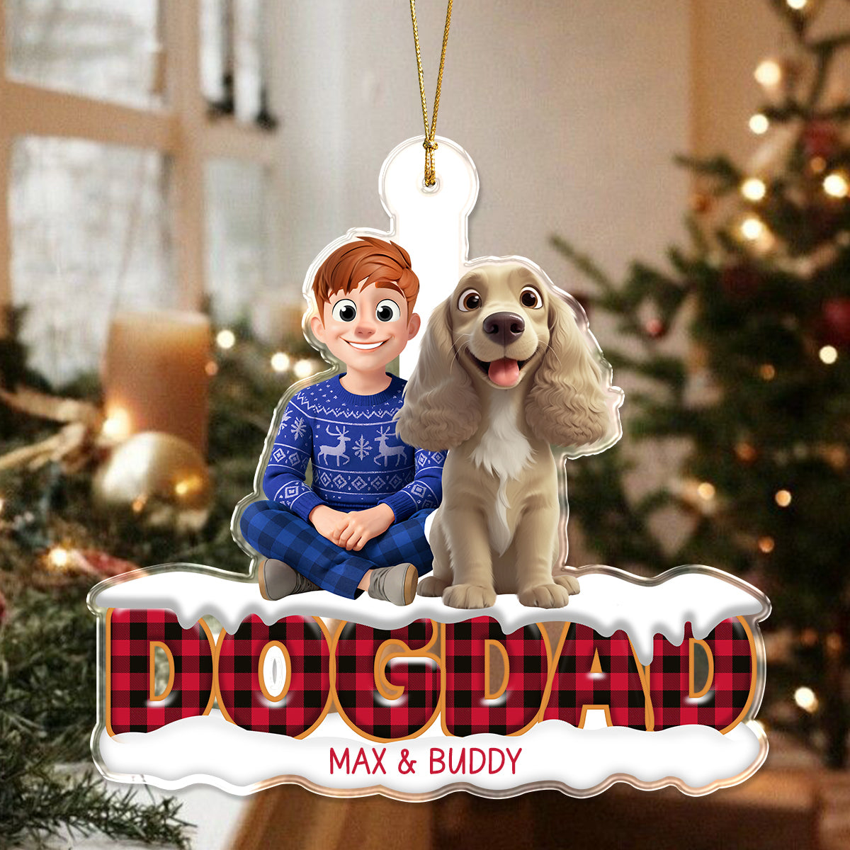 Personalized Dog Dad Dog Mom Acrylic Ornament TH10 896443