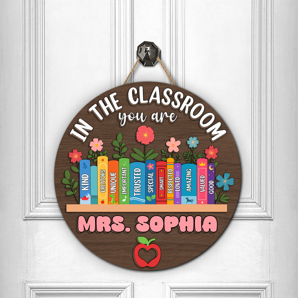 In this Classroom You Are Personalized Cute Teacher Door Sign Classroom Decor CH07 896156