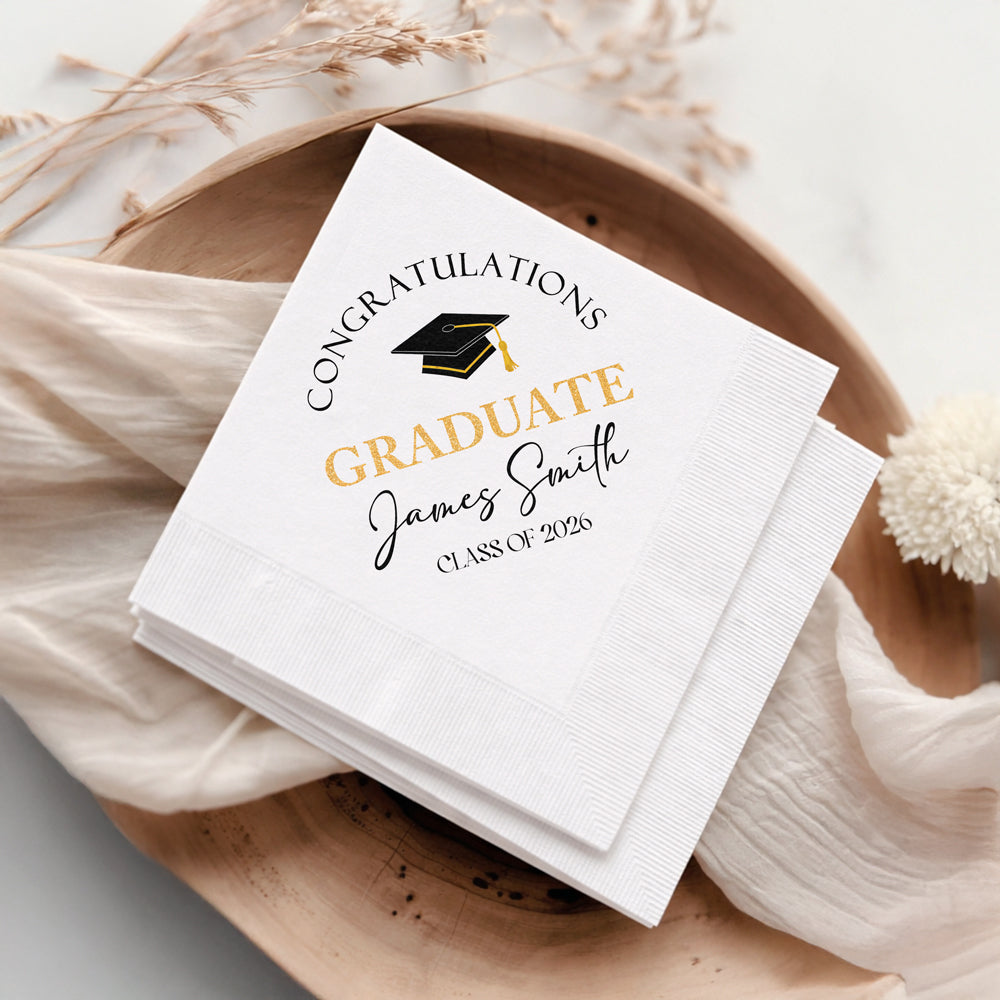 Congratulations Graduation Napkins Custom Name Class of 2026 Gift CH07 911312