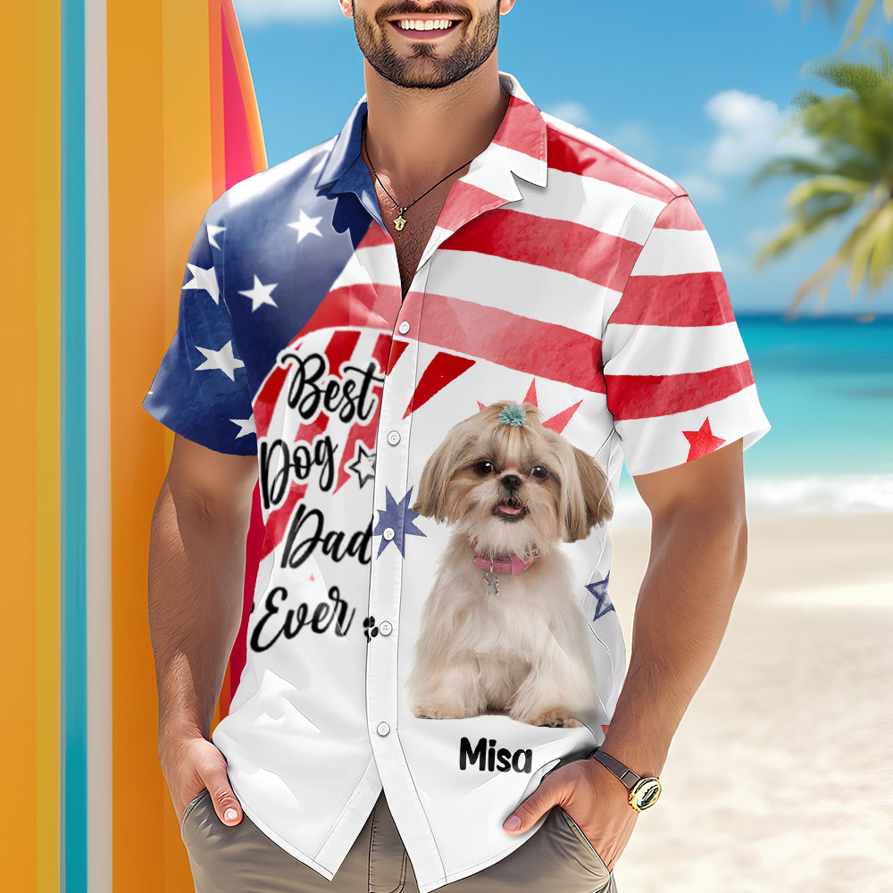 Custom Photo Greatest Dog Dad - Personalized Hawaiian Shirt CH07 895742