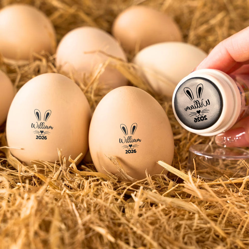 Personalized Name Bunny Toddler Easter Egg Stamp Gift For Kids, Easter Gifts LM32 897781