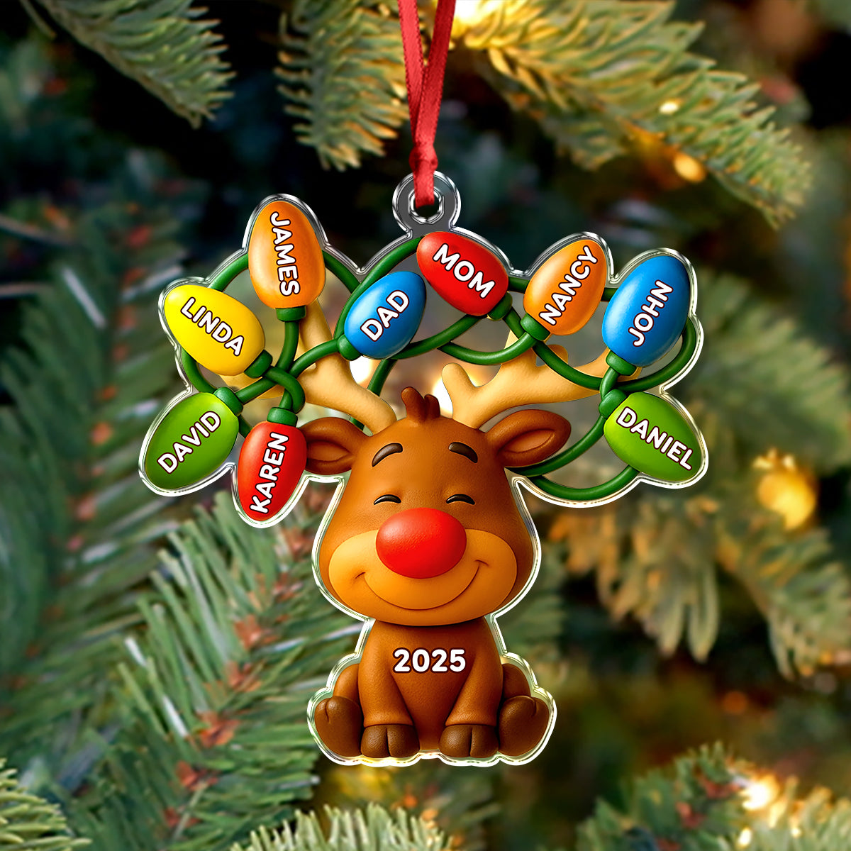 Personalized Our Reindeer Crew Acrylic Ornament For Christmas TH10 894937