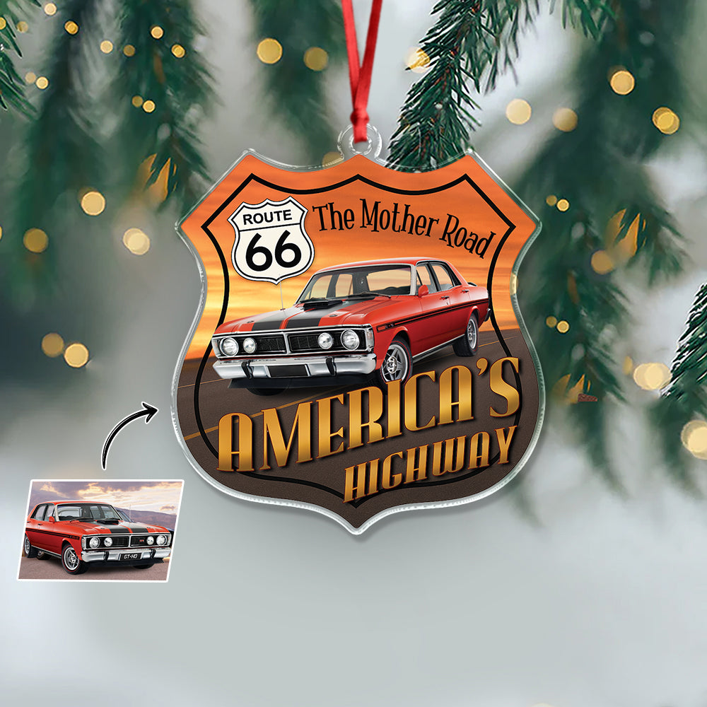 Custom Photo Route 66 America's Highway Acrylic Ornament TH10 894873