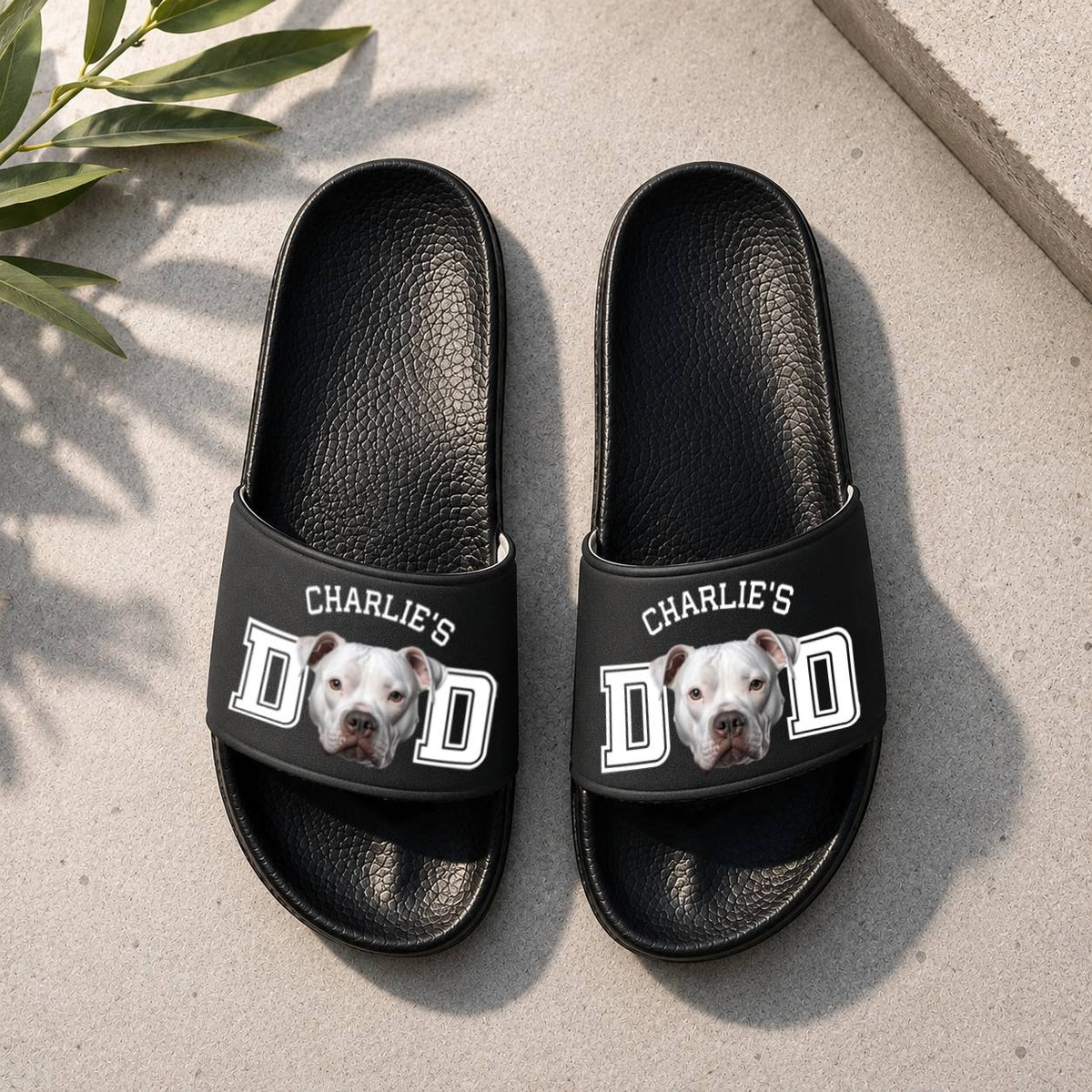 Custom Photo Dog Cat Dad Mom Slide Sandals - Gift For Dog Cat Lovers HO82 902540