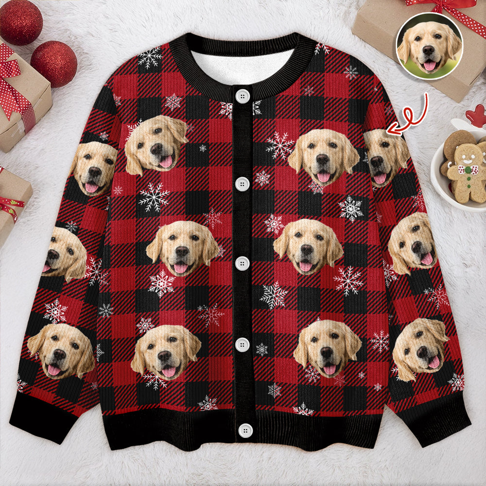 Custom Photo Christmas Ugly Cardigan Gift For Dog Lover CH07 899832