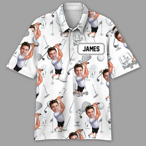 Custom Funny Golfer Photo Polo Shirt - Golf Lovers Gift CH07 895762
