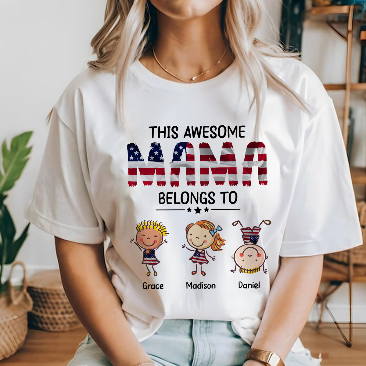 Personalized This Awesome Mom Belongs To White Shirt HA75 920864