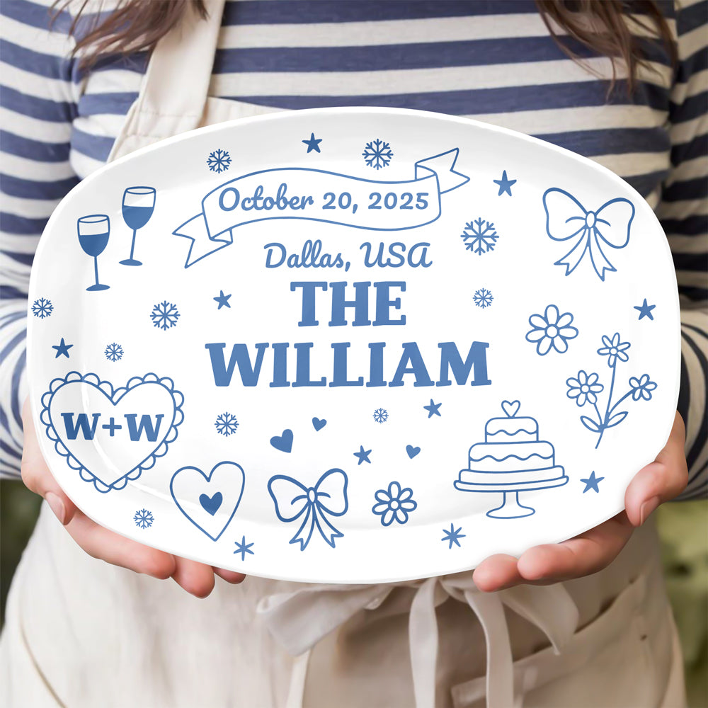 Personalized Name Wedding Party Unique Keepsake Platter LM32 893747