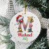 Custom Name With Alphabet Letter Ceramic Ornament For Christmas TH10 896311