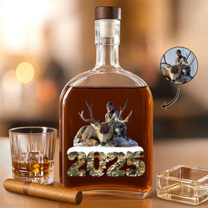 Custom Photo Whiskey Bottle Christmas Gifts For Deer Hunting HA75 898360
