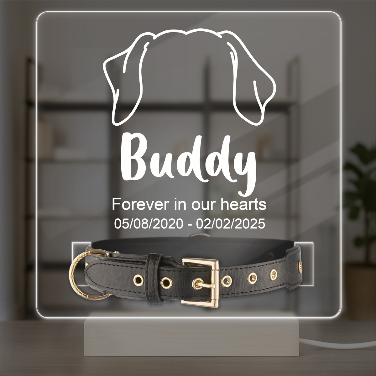 Personalized Forever In Our Heart Acrylic Collar Frame TH10 894097
