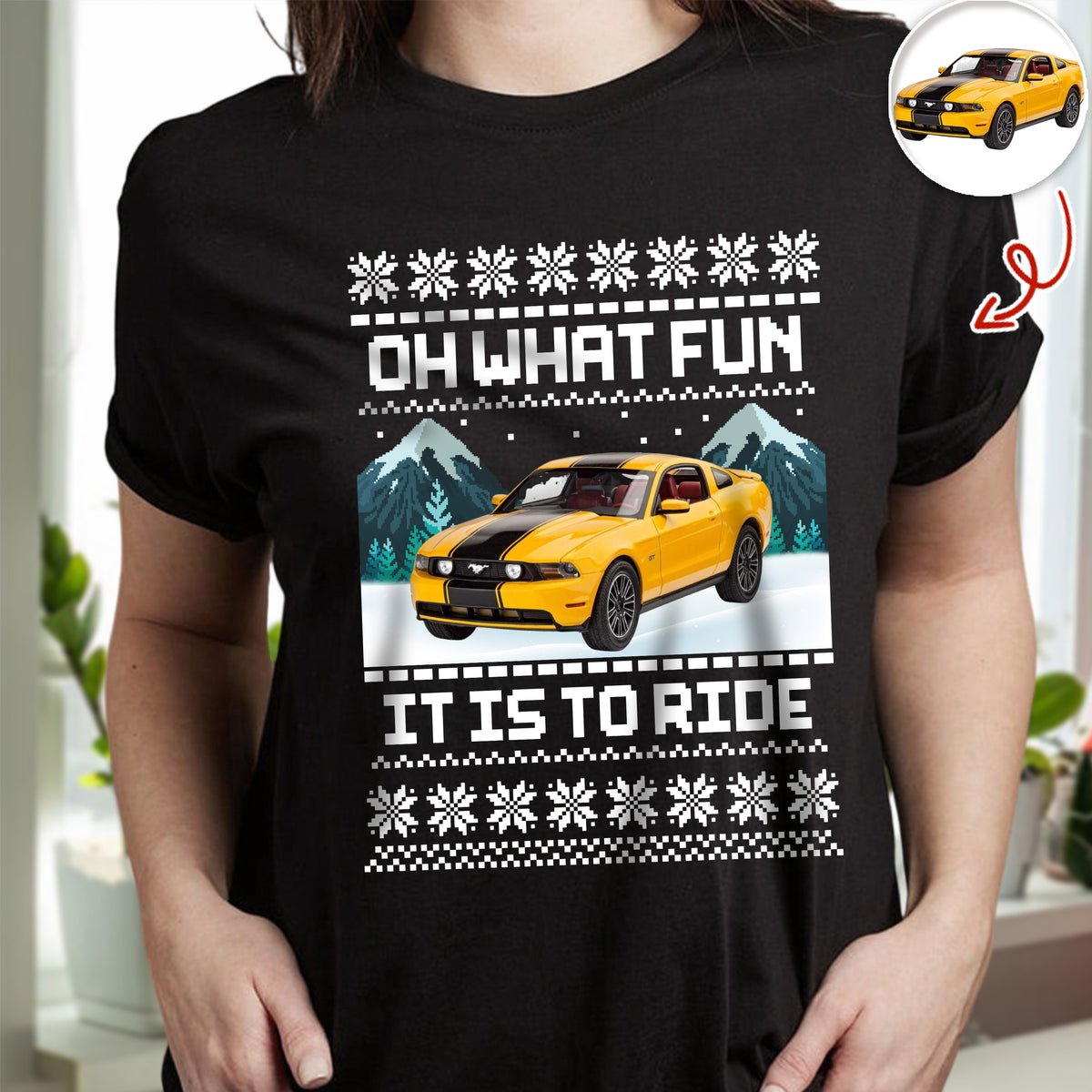 Custom Photo Oh What's Fun It Is To Ride Dark Shirt HO82 900642