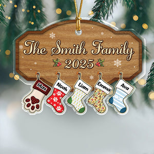 Family With Pets Personalized Acrylic Ornament CH07 899564