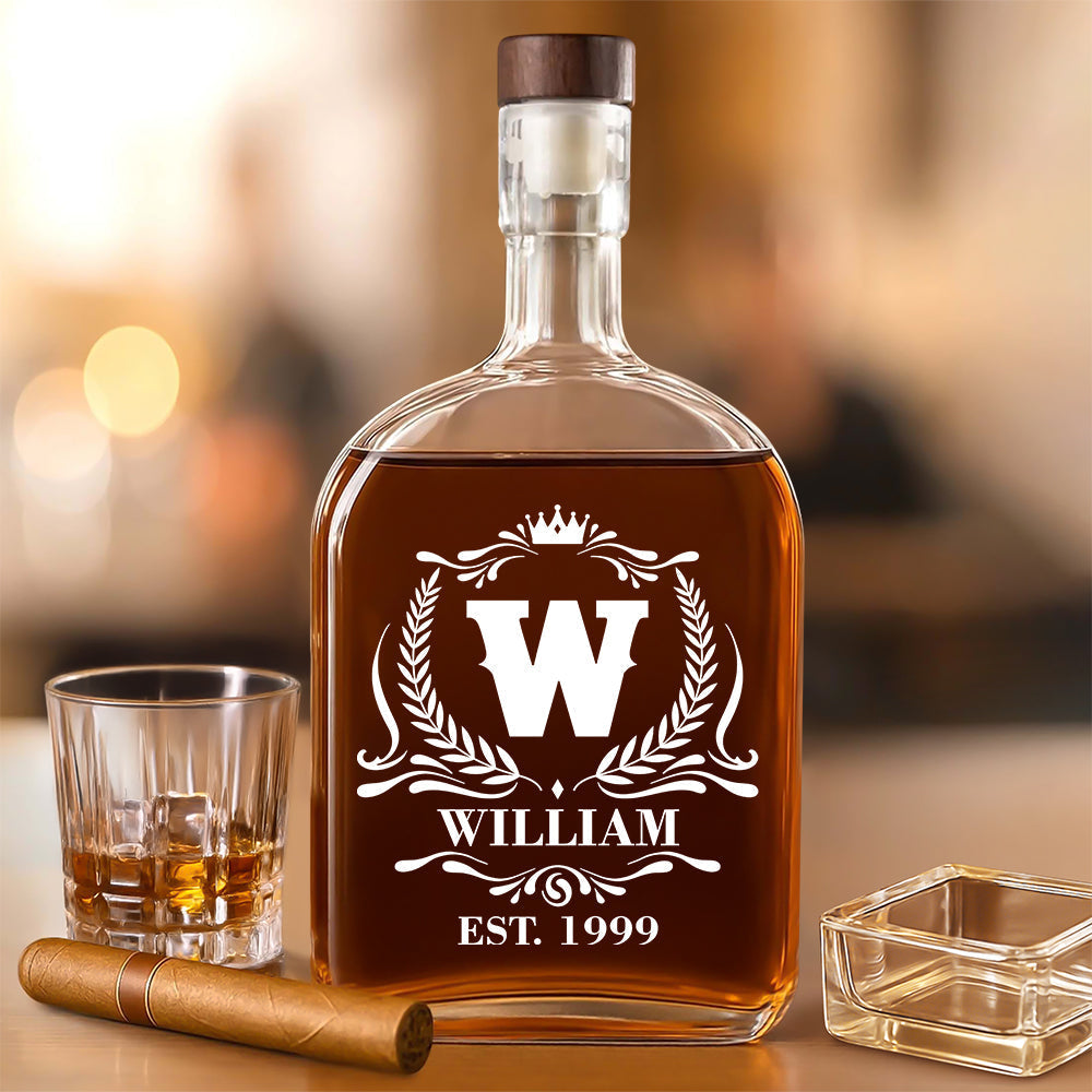 Custom Name Whiskey Bottle Gift For Dad, Husband CH07 896018