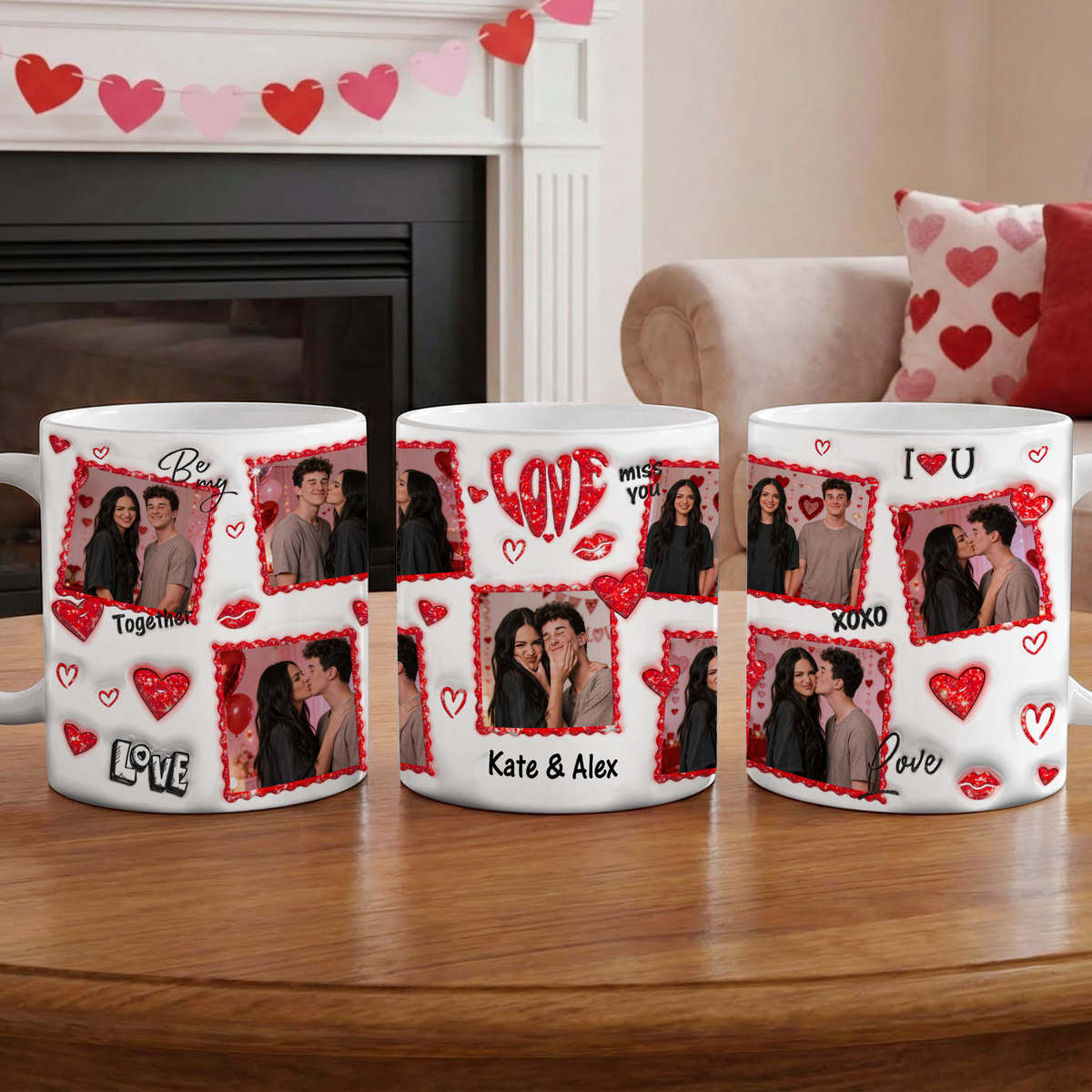 Custom Couple Photo 3D Inflated Valentine Mug Gift For Couple LM32 897569