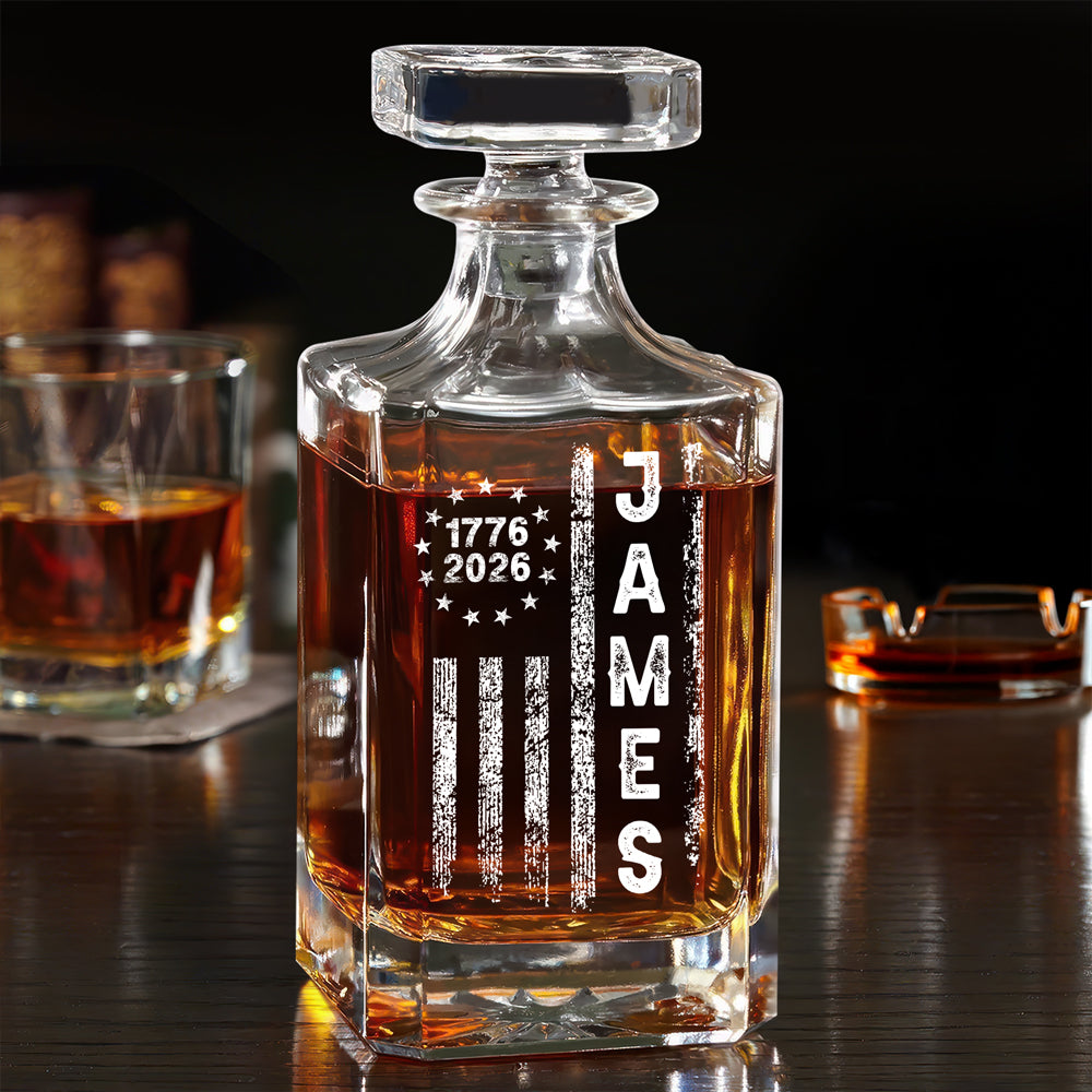 Personalized Name American 1776–2026 Flag Decanter HA75 920268