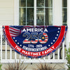 Custom Family Name America 250 1776–2026 Semiquincentennial Non-Pleated Fan Flag CH07 910450