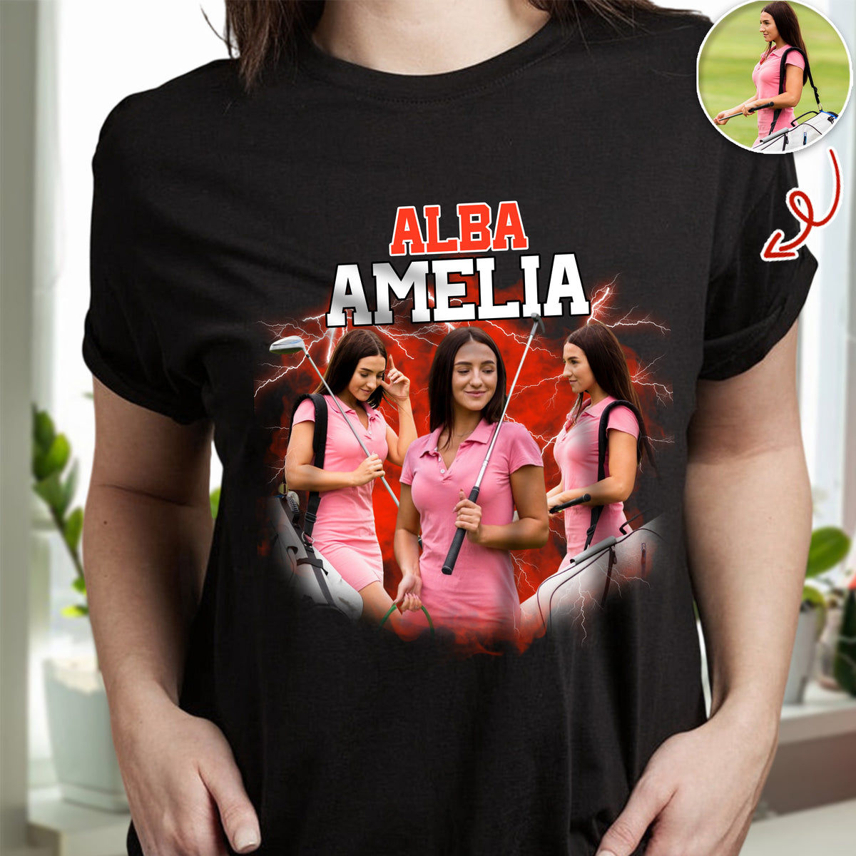 Custom Photo And Name With Retro Style For Golfer TH10 898091