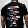 Personalized America Since 1776 Legend Husband Dad Since Custom Back Dark Shirt TH10 898951