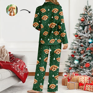Custom Photo With Christmas Pattern - Personalized Pajamas Gift For Dog Lovers CH07 896298
