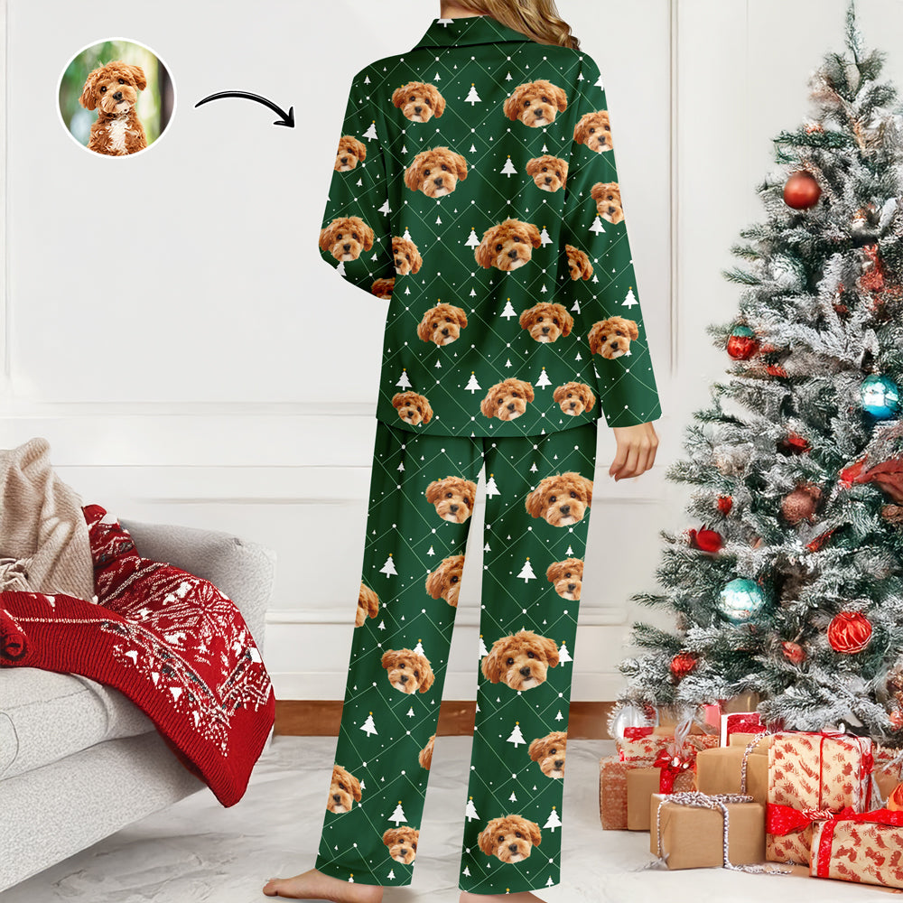 Custom Photo With Christmas Pattern - Personalized Pajamas Gift For Dog Lovers CH07 896298