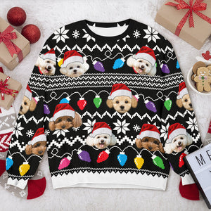 Custom Photo Xmas Leds Dog Ugly Sweater HO82 900078