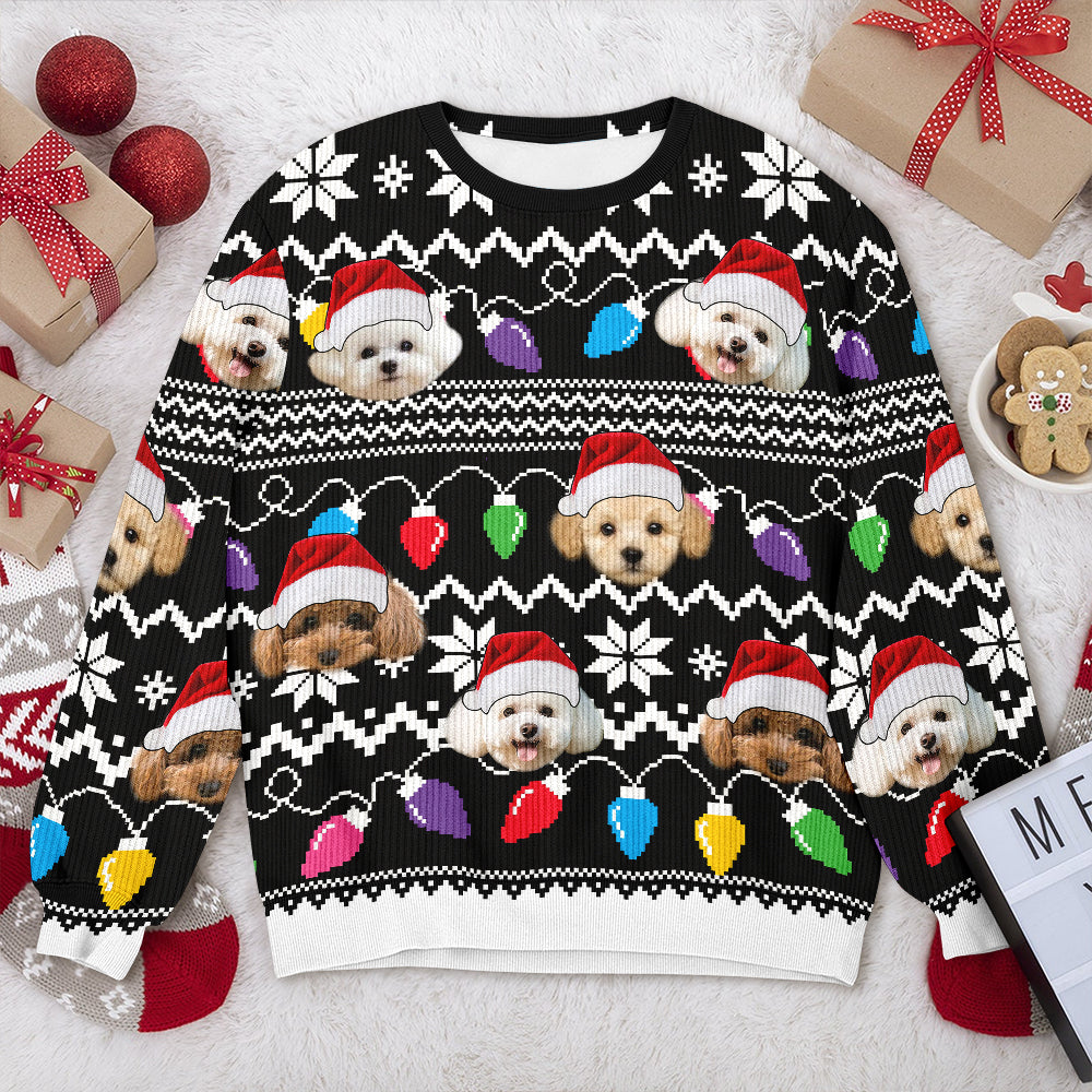 Custom Photo Xmas Leds Dog Ugly Sweater HO82 900078