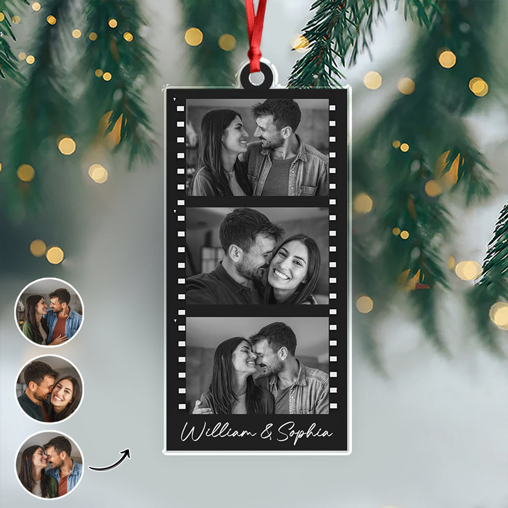 Custom Photo Couple Strip Acrylic Ornament Couple Gift HA75 897582