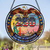 Custom Family Name American Eagle 250 Years Of Freedom Stained Glass Suncatcher LM32 899281