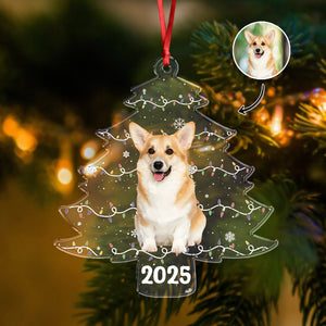 Custom Pet Photo On Christmas Tree Acrylic Ornament HA75 897986