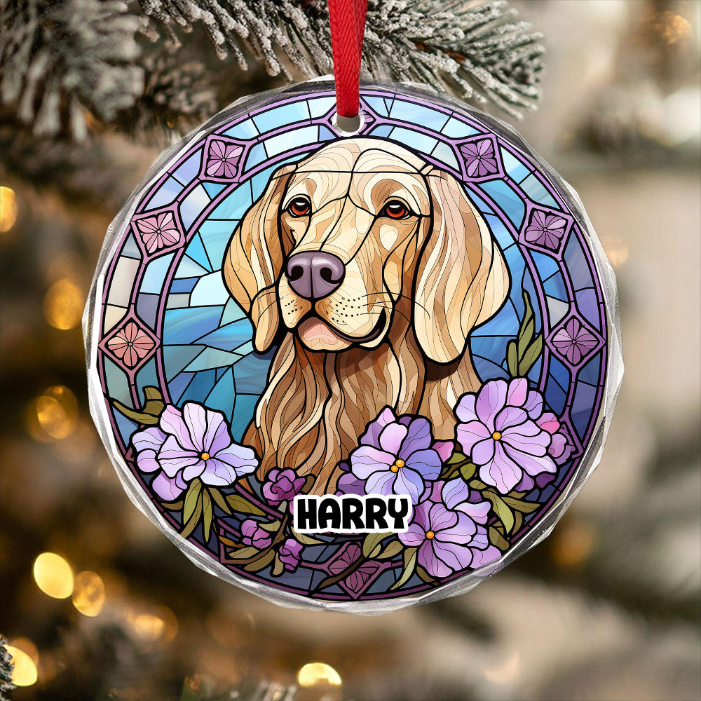 Personalized Dog Portrait Art Glass Ornament Gift For Dog Lovers TH10 896415