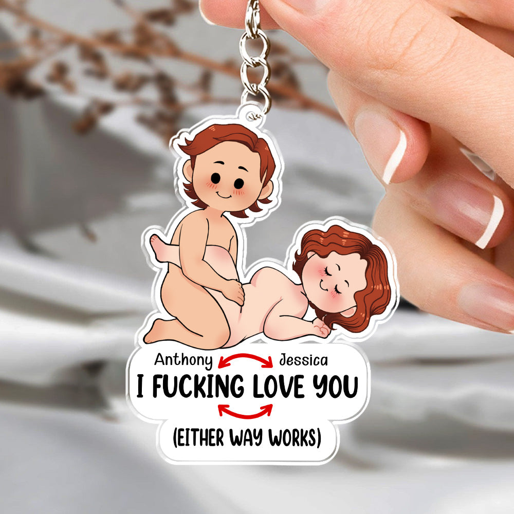 Personalized I F*cking Love You Funny Keychain Valentine Gifts HA75 920014