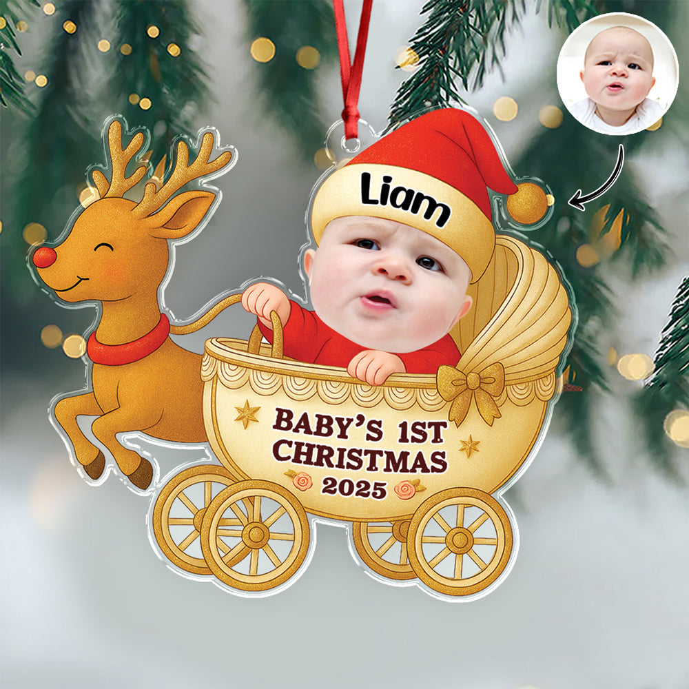 Custom First Christmas Photo - Personalized Acrylic Ornament Christmas Gift For Family CH07 899092