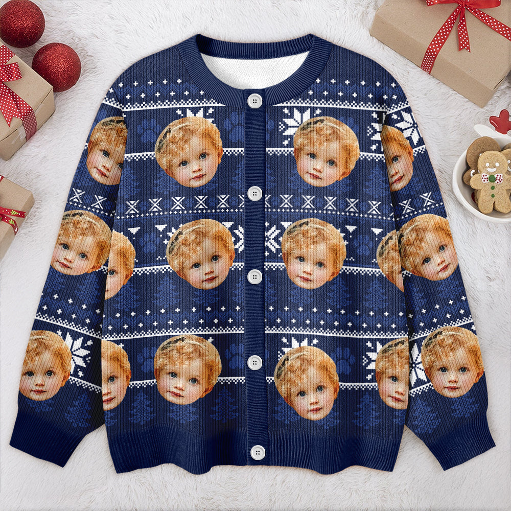 Custom Funny Photo May Your Christmas Be Hairy And Bright Cardigan HO82 900274