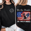 Patriot We The People T-Shirt | 250 Years of America 1776 2026 Back & Front Dark Shirt CH07 910536