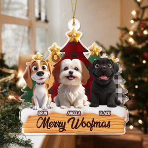 Personalized Happy Pawlidays Christmas Acrylic Ornament Gift For Dog Lover LM32 897247