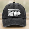 Best Dog Dad Ever Paw American Flag Washed Denim Baseball Cap CH07 895934