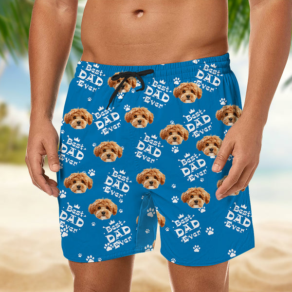 Custom Photo Best Dad Ever Family Man's Beach Short, Father's Day
