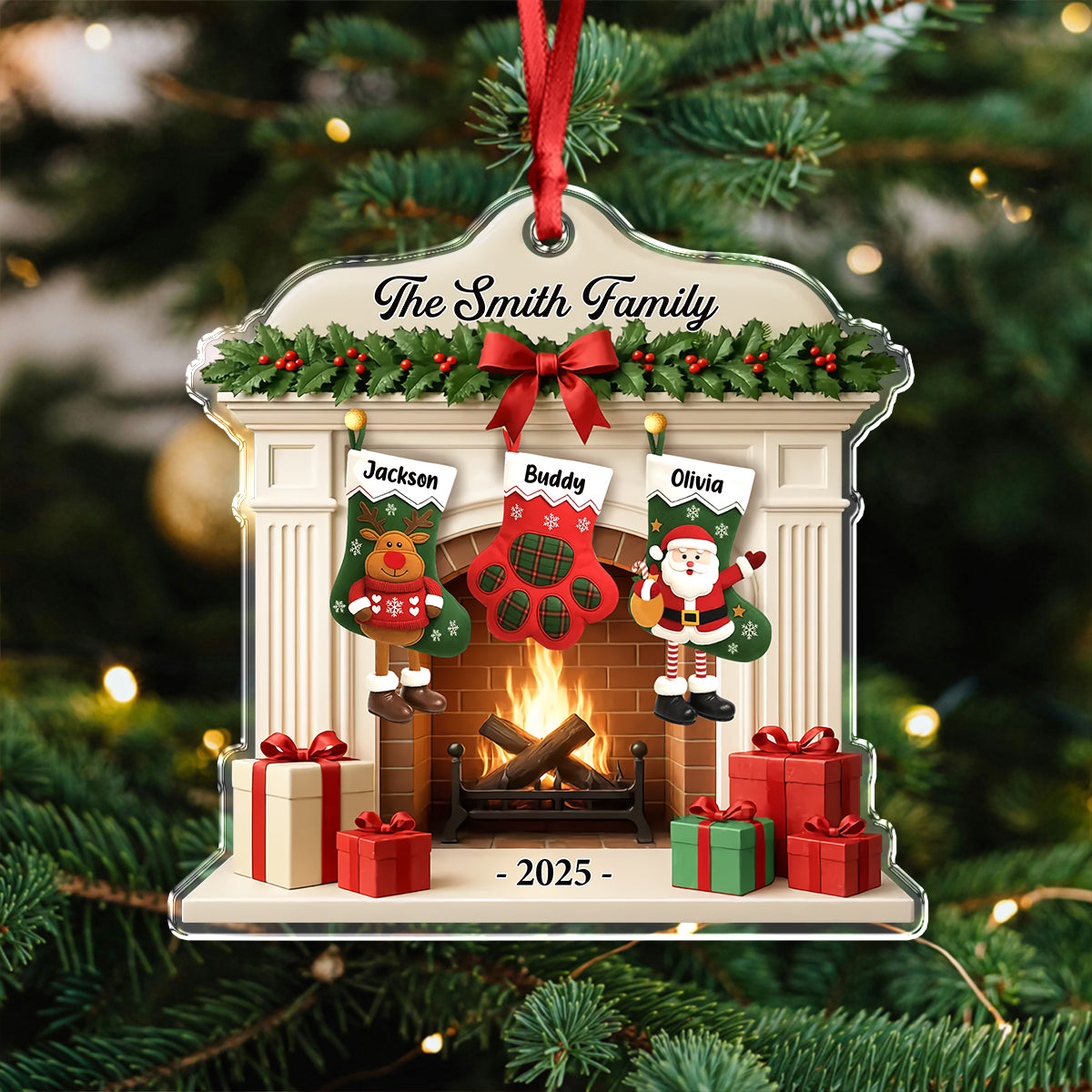 Custom Name Personalized Christmas Acrylic Ornament Gifts For Mom, Dad HA75 897882