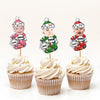 Custom Photo Peeking Baby First Christmas - Personalized Cupcake Toppers LM32 895781