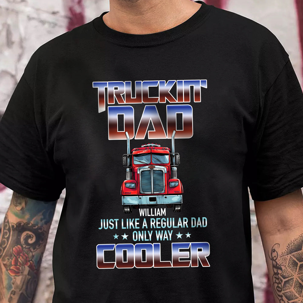 Personalized Cool Trucker Dad Dark Shirt For Car Lover TH10 894509
