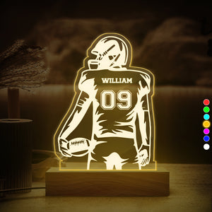 Personalized Football Player LED Night Light Football Team Gift CH07 899460